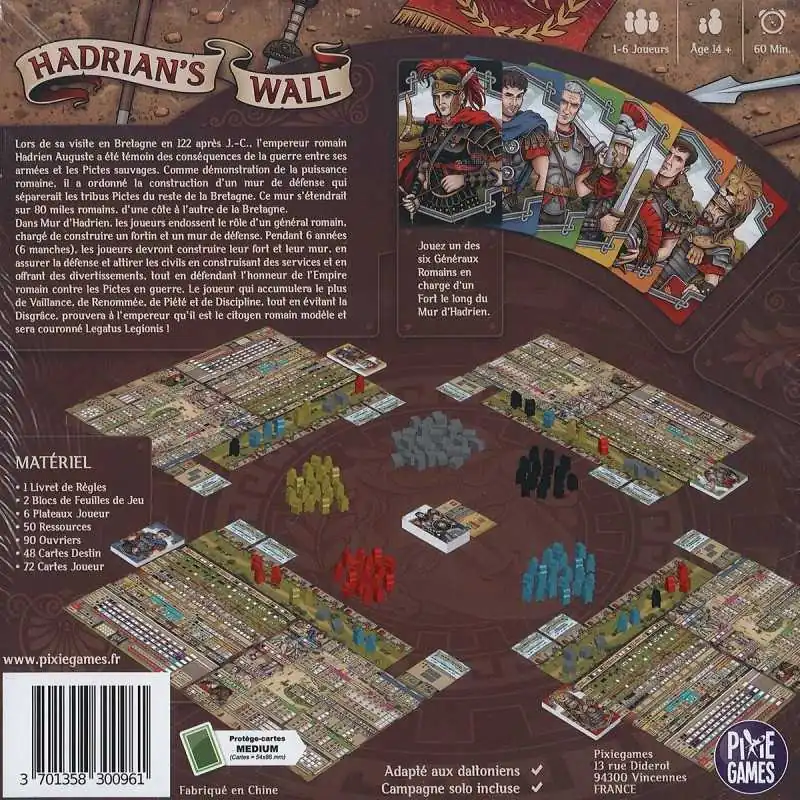 Mur d'Hadrien (Éd. 2023) + Sachet Meeples ROUGES supplémentaires (offerts )+ Cartes Promo "Acteur" KS 2023 (offertes) photo 3