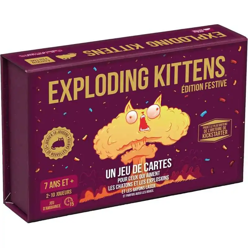 Exploding Kittens Edition Festive - Nouvelle version photo couverture de jeu