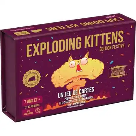 Exploding Kittens Edition Festive - Nouvelle version photo couverture de jeu