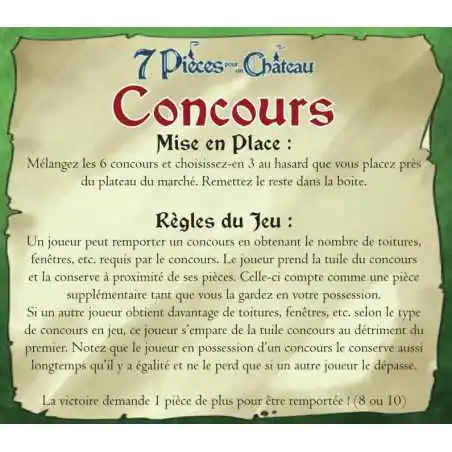 7 Pièces pour un Château : Concours - Extension photo couverture de jeu