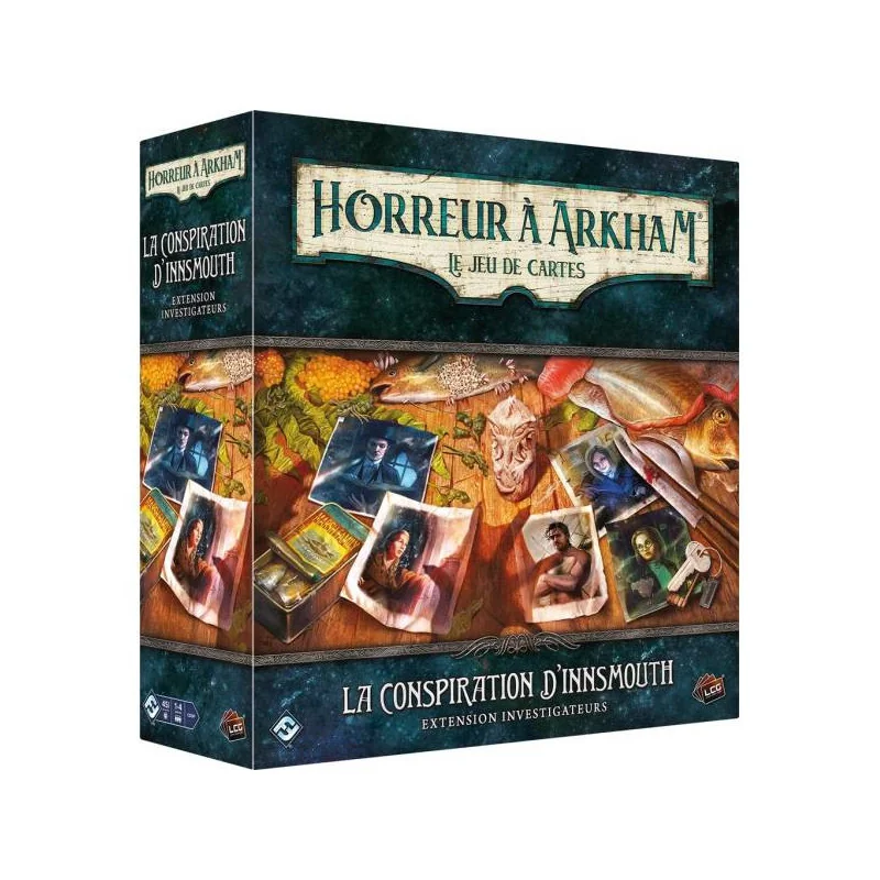 Horreur à Arkham JCE : La Conspiration d’Innsmouth - Extension Investigateurs photo couverture de jeu