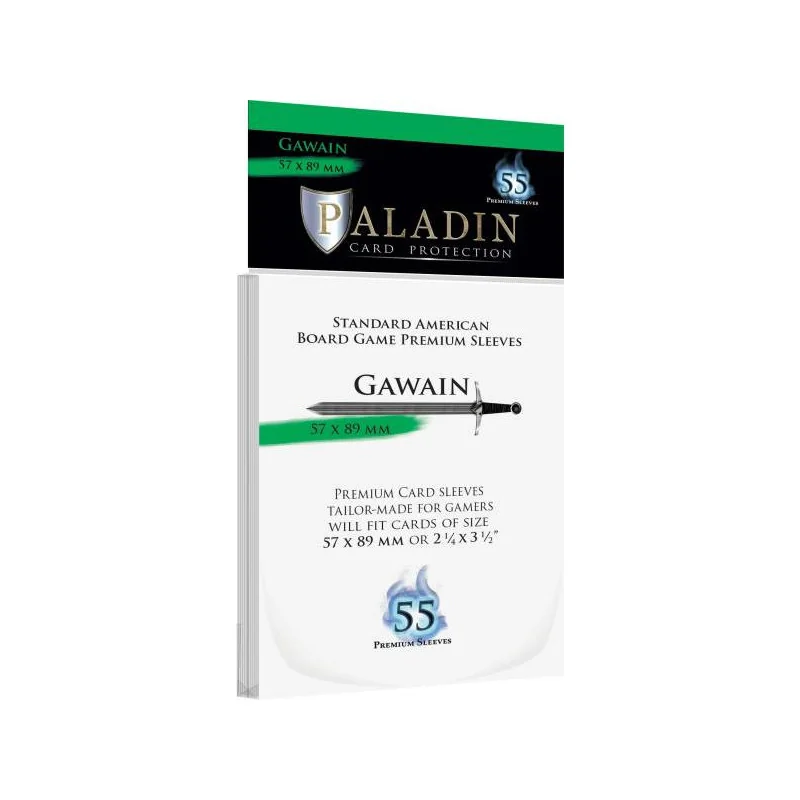 Paladin - Sleeves Premium Gawain x55 - Standard American - 57 x 89 mm photo couverture de jeu